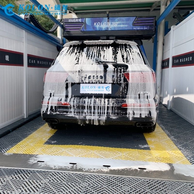 Economização de mão-de-obra Máquina automática de lavar carros sem toque KL360-1 15kw Bomba de água 12kw Secador de ar