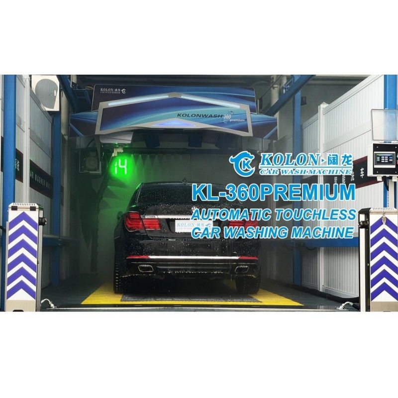 Máquina automática de lavagem de automóveis sem toque KL360 Premium 22kw bomba de água, 33kw secador de ar