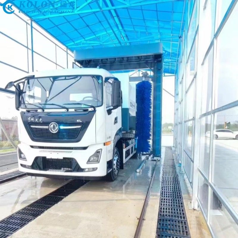 Sistema de lavagem de autocarro elétrico de poupança de água com consumo de água de 80L/carro por controle PLC