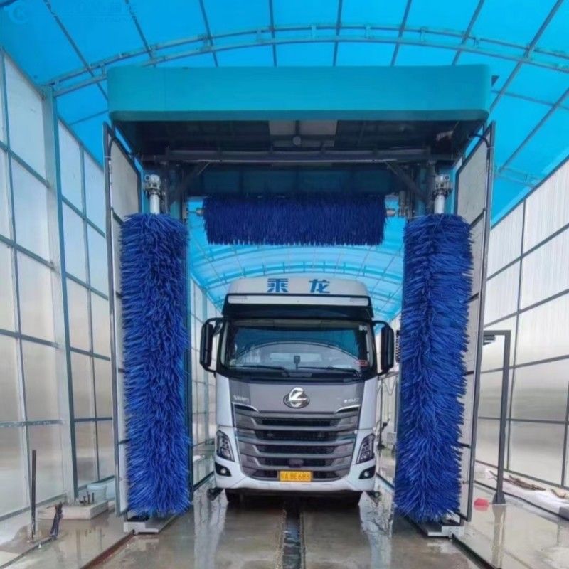 Sistema de lavagem de autocarro elétrico de poupança de água com consumo de água de 80L/carro por controle PLC